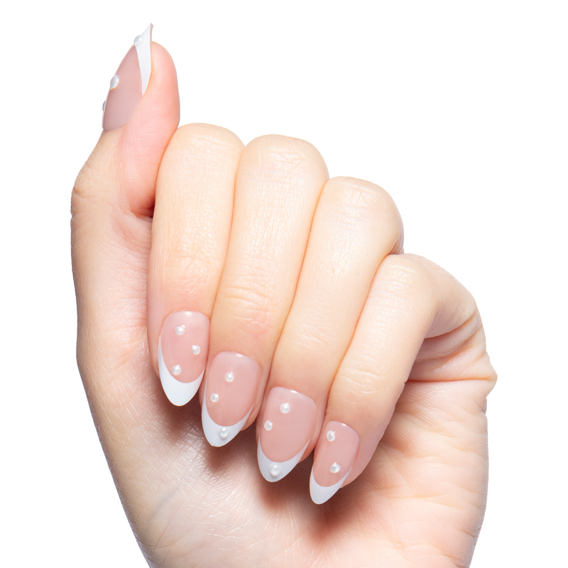 Iconic French Puffy Pearls  - Press On | Medium | Almond - Press-On