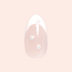 Iconic French Puffy Pearls - Press On | Medium | Almond