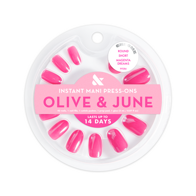 Magenta Dreams - Press On | Short | Round Magenta Dreams - Press On | Short | Round  Press-On