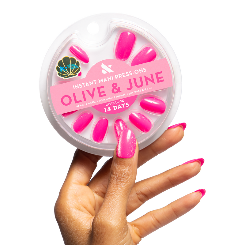 Magenta Velvet - Press On | Medium | Oval - Press-On