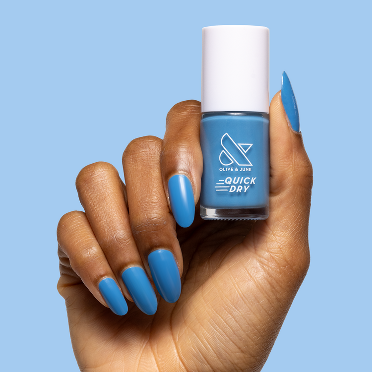 Ocean polish bright azure blue