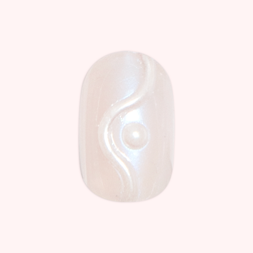 Pink Goldfish 3D Swirl - Press On | Extra Short | Round