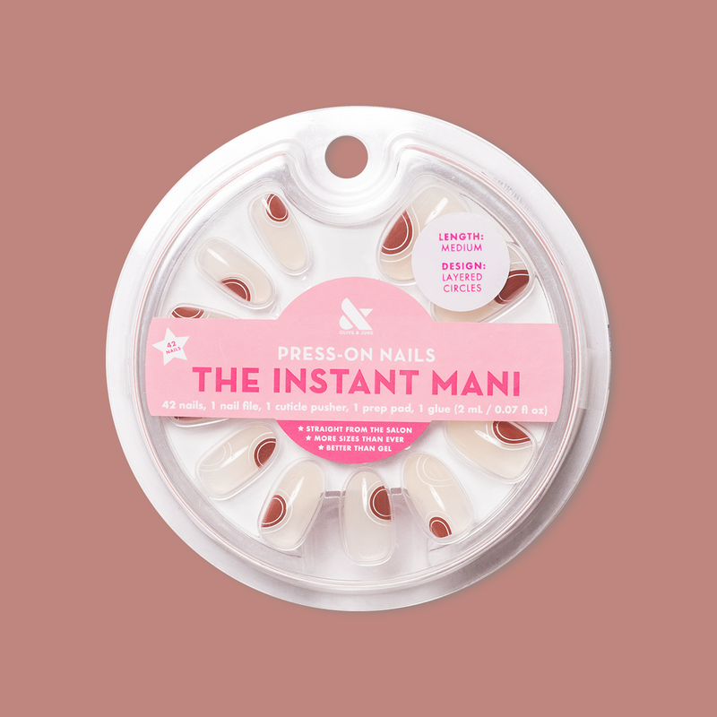 Layered Circles - Press-On | Medium | Oval 