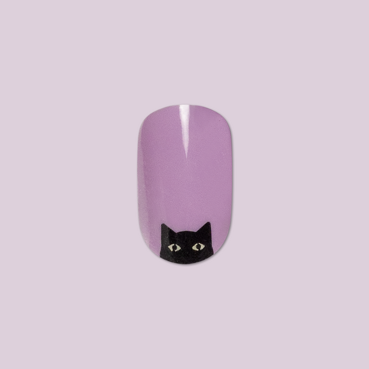Purple Cat - Press-On | Short | Squoval second image