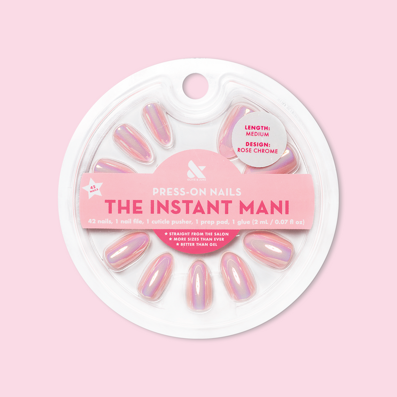 Rose Chrome - Press-On | Medium | Almond 