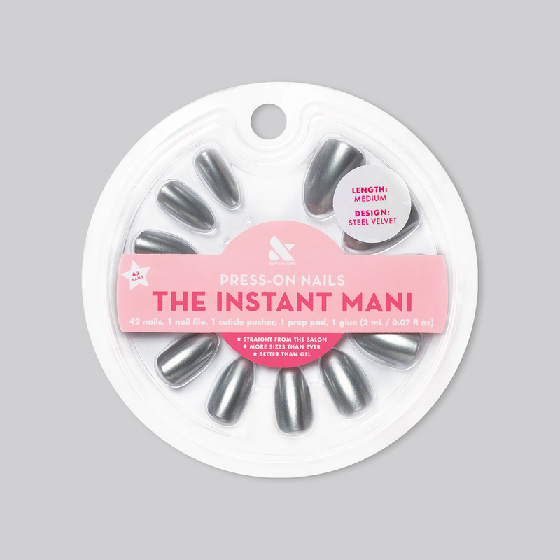 Steel Velvet - Press-On | Medium | Almond 