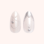 Pretty in Pearls French - Press On | Medium | Almond