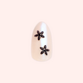 Puffy Black Petal Iridescent - Press On | Medium | Almond thumbnail