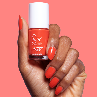 Cherry Cherry bright orange red Quick Dry Polish