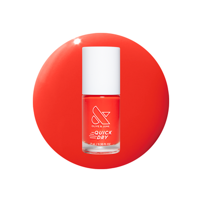 Cherry Cherry bright orange red Quick Dry Polish