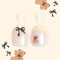 Bears and Bows - Pressies | Extra Short Short | Round single nail