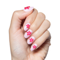 Stevie Puffy Flower - Press On | Short | Round thumbnail