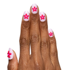 Stevie Puffy Flower - Press On | Short | Round