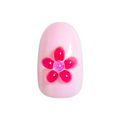 Stevie Puffy Flower - Press On | Short | Round thumbnail