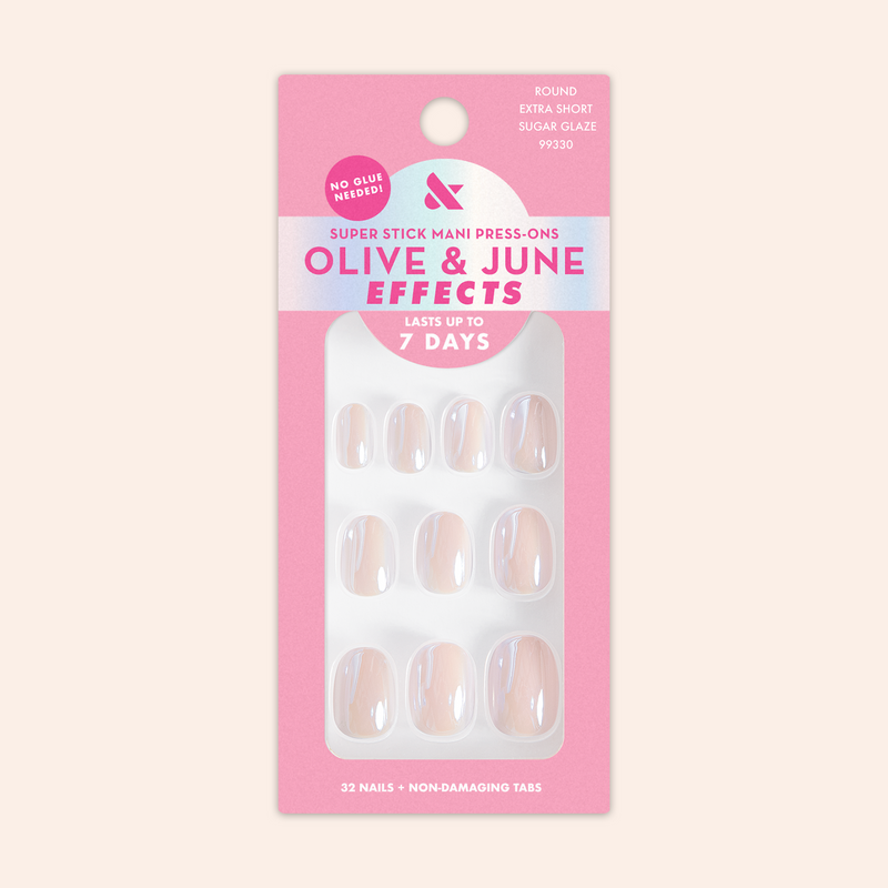 Sugar Glaze - Tab Press On | Extra Short | Round 
