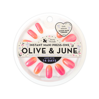 Sunset Blvd Chrome - Press On | Medium | Oval Sunset Blvd Chrome - Press On | Medium | Oval  Press-On