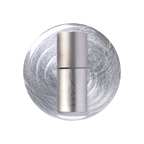 Cosmic Silver - Gel bottle shown on a metallic silver polish background for a long-lasting mani by Olive and June