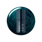 Dancing Green - Gel bottle over deep emerald green chrome gel polish for a long-lasting manicure by Olive and June