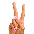 Tonal Pink Swirls - Tab Press On | Short | Round thumbnail