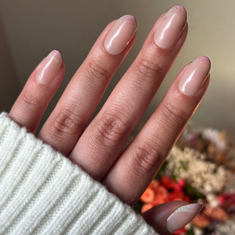 picture of Party Glitter French - Press On | Medium | Oval