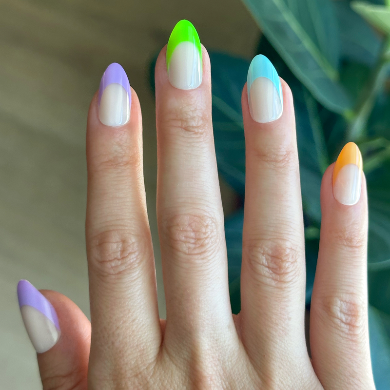 picture of Pastel Neon French - Press-On | Medium | Almond