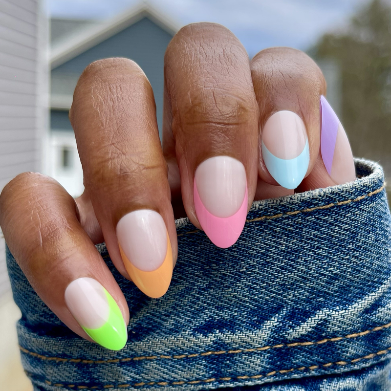 picture of Pastel Neon French - Press-On | Medium | Almond