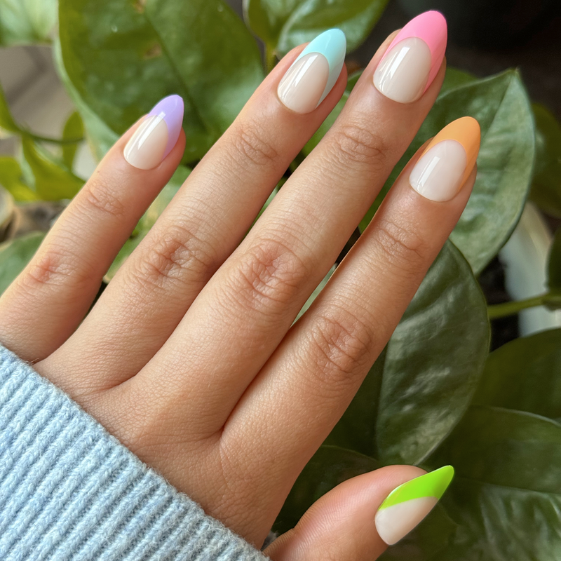 picture of Pastel Neon French - Press-On | Medium | Almond