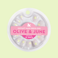 Perfect Serve - Press-On | Extra Short | Squoval with sheer neutral base and bright yellow-green tennis ball accents for easy manicure