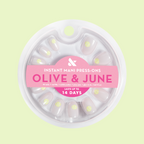 Perfect Serve - Press-On | Extra Short | Squoval with sheer neutral base and bright yellow-green tennis ball accents for easy manicure