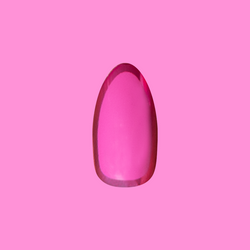 Pink Chrome Outline - Press-On | Medium | Almond