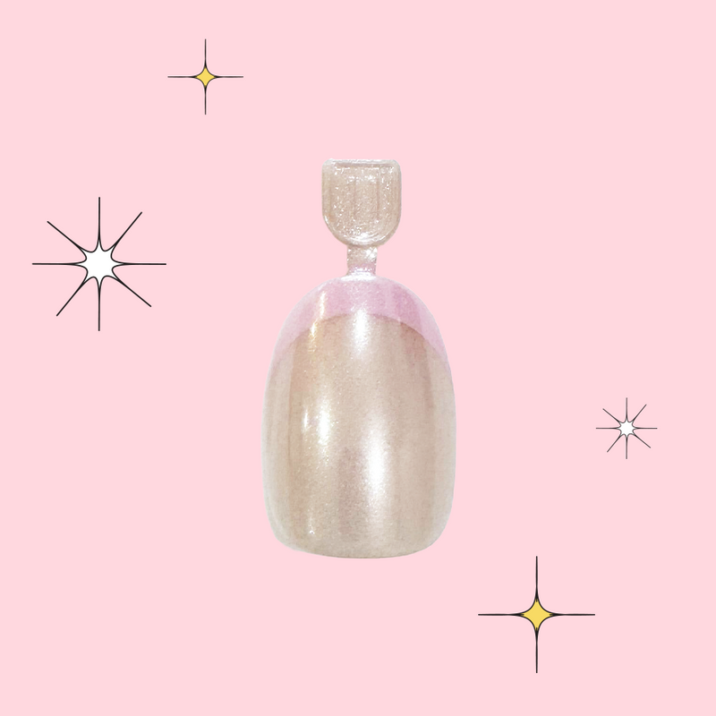 Pink Goldfish French - Pressies | Short Medium | Round - Pressies