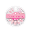Pink on Pink Chrome French - Press-On | Medium | Oval thumbnail