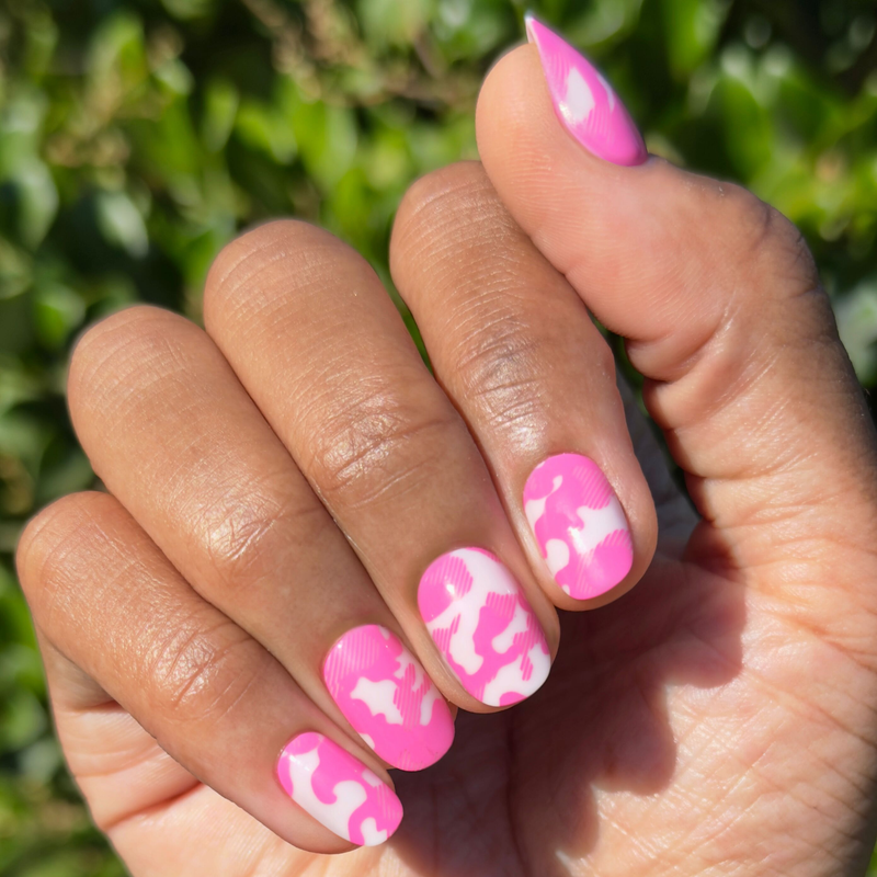 picture of Pink Camo - Tab Press-On | Short | Round