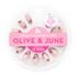 Pink Chrome Puffy Cherry French- Press-On | Medium | Almond