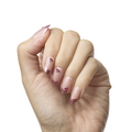 Pink Chrome Puffy Cherry French - Press On | Medium | Almond single nail