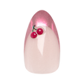Pink Chrome Puffy Cherry French- Press-On | Medium | Almond thumbnail