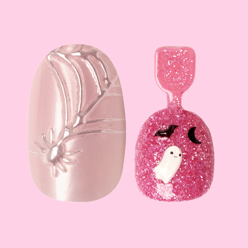 Pink Halloween Glam Press-On Set