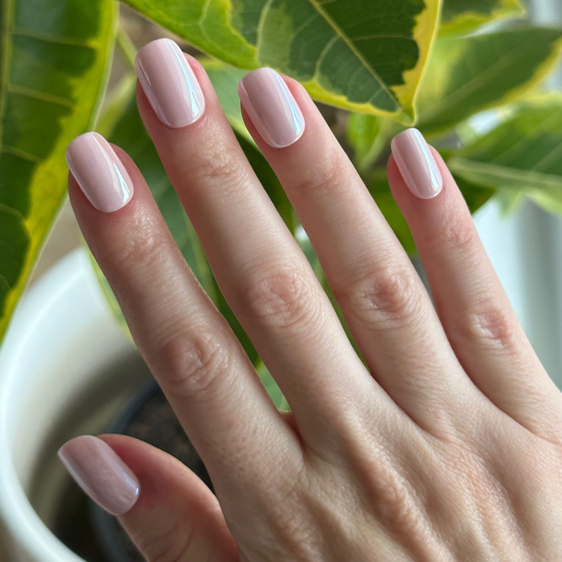 picture of Pink Sands Chrome - Tab Press On | Short | Squoval