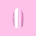 Pink Mirror Chrome - Press-On | Medium | Oval on customer hand