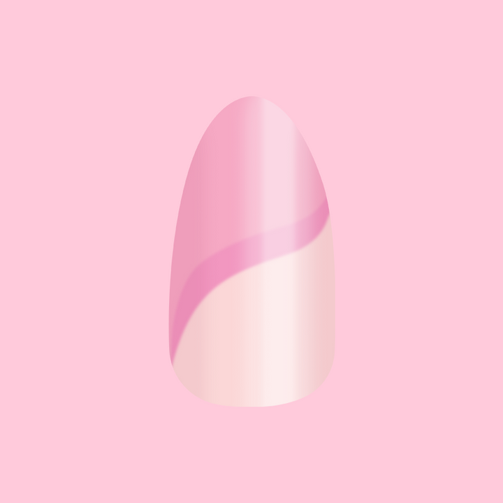 Pink Simple Twist - Press-On | Medium | Almond second image