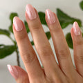 Pink on Pink Chrome French - Press-On | Medium | Oval thumbnail