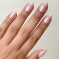 Pink on Pink Chrome French - Press-On | Medium | Oval thumbnail