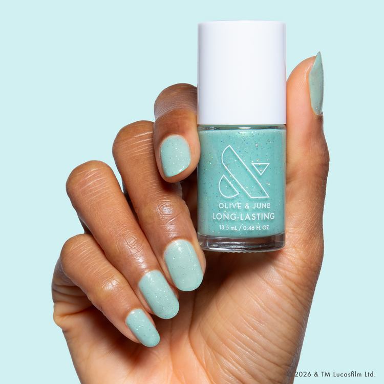 Holo Glitter polish sheer blue jelly with glitter