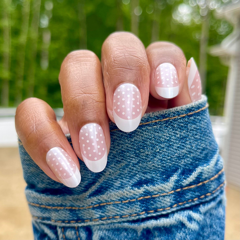 picture of Polka Dot Tights - Press-On | Medium | Oval