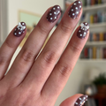 Polka Dots with Bows  - Press On | Short | Round - Press-On thumbnail