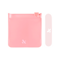 Mini File and Pouch Set featuring a pink dual grit nail file and matching compact pouch for manicure essentials storage thumbnail