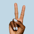 Powder Blue Chrome - Tab Press Ons | Short | Squoval thumbnail