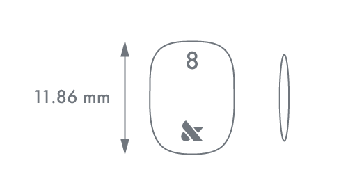 XS/S pointer finger nail length is 11.86mm, about one long grain of rice
