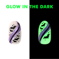 Puffy Bat Swirls - Press-On | Medium | Oval thumbnail