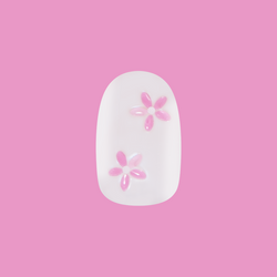 Puffy Petal Iridescent - Press-On | Short | Round